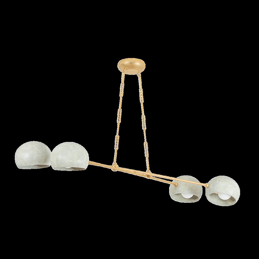 Turner Chandelier, Vintage Gold Leaf