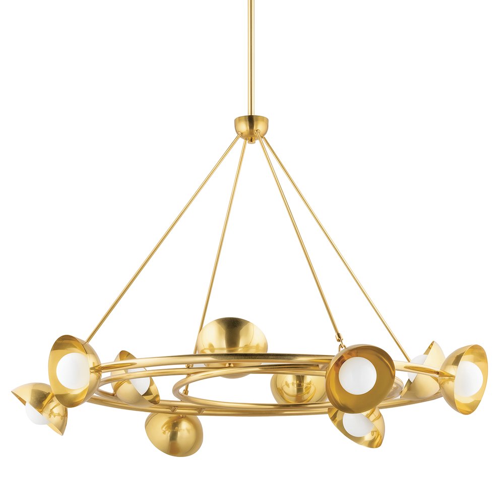 Oraibi Chandelier, Vintage Brass