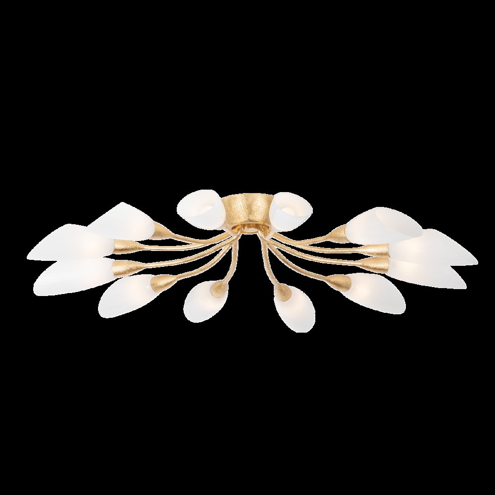 Enfield Semi Flush, Vintage Gold Leaf