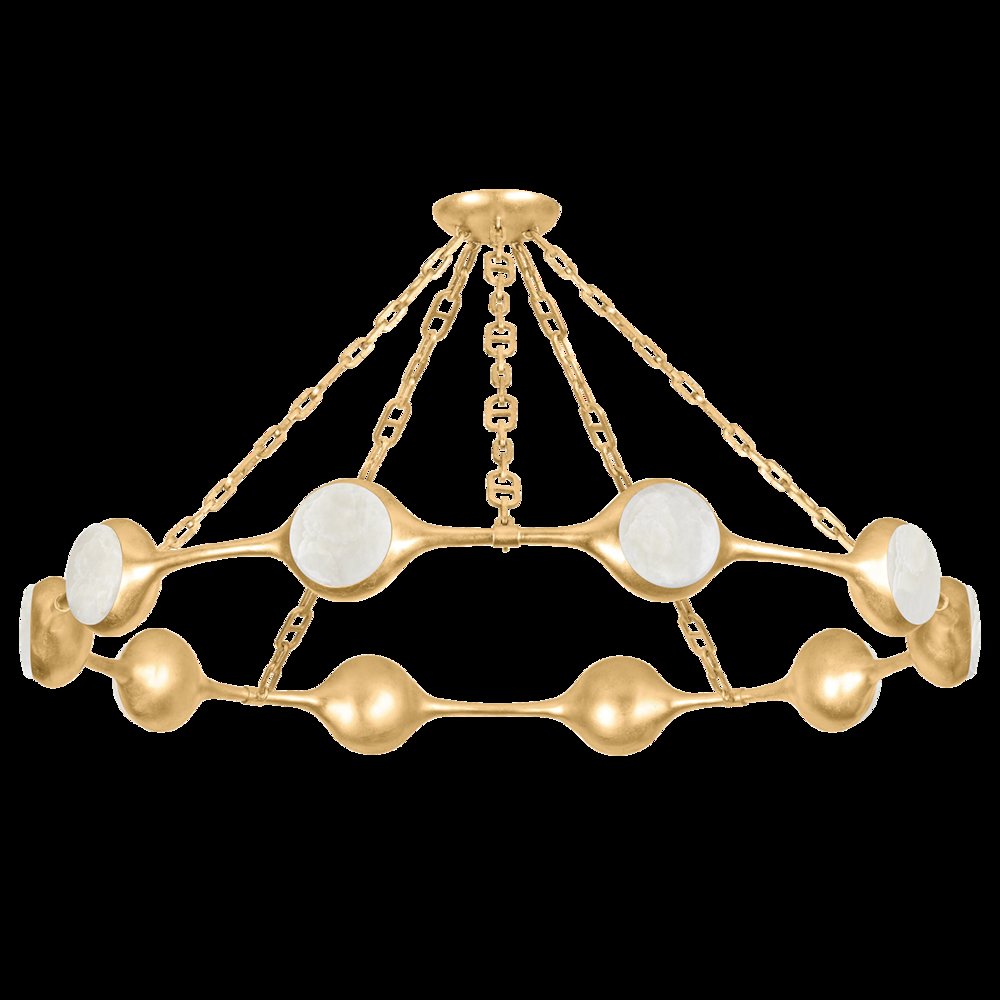 Riviere Chandelier, Vintage Gold Leaf