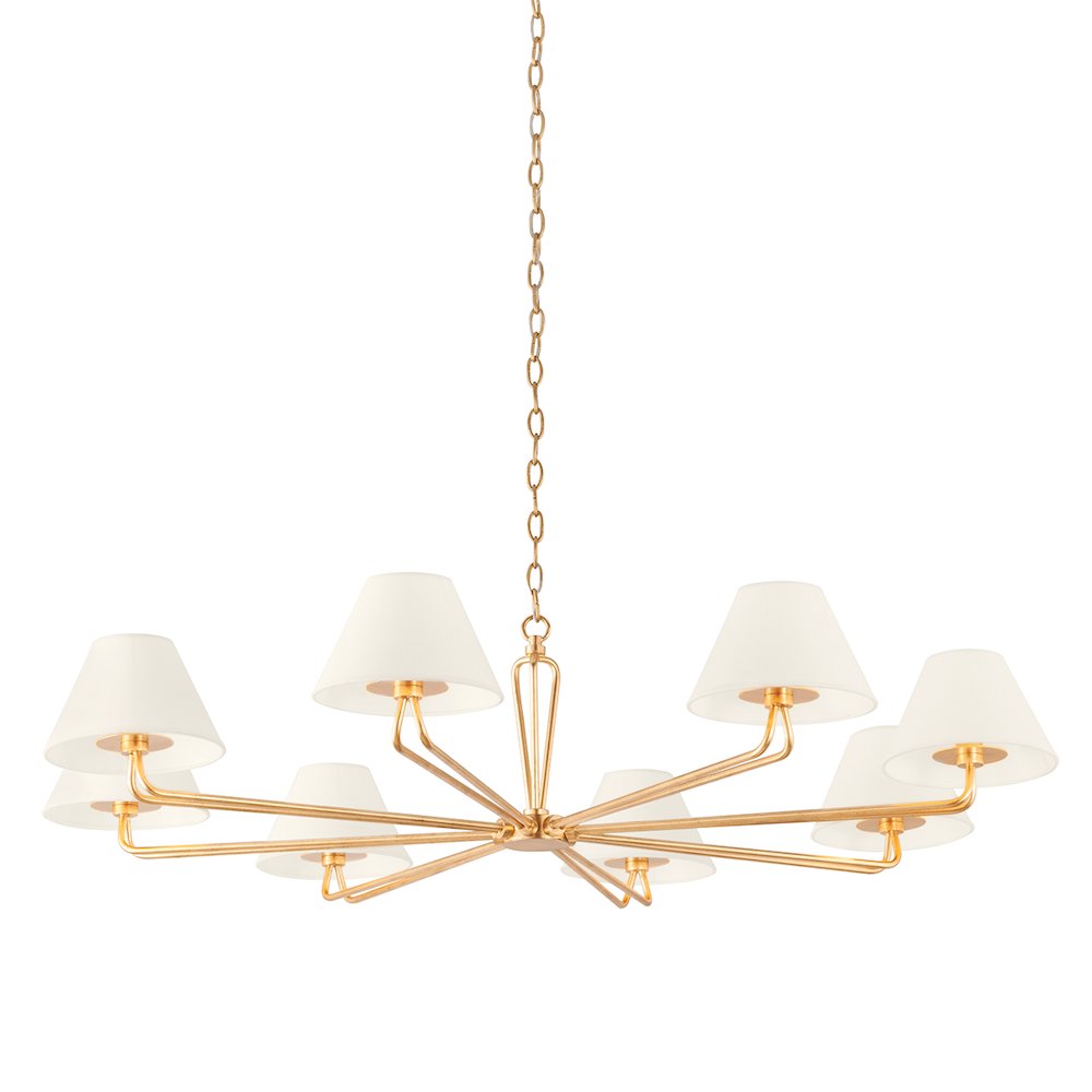 Ozias Chandelier, Vintage Gold Leaf