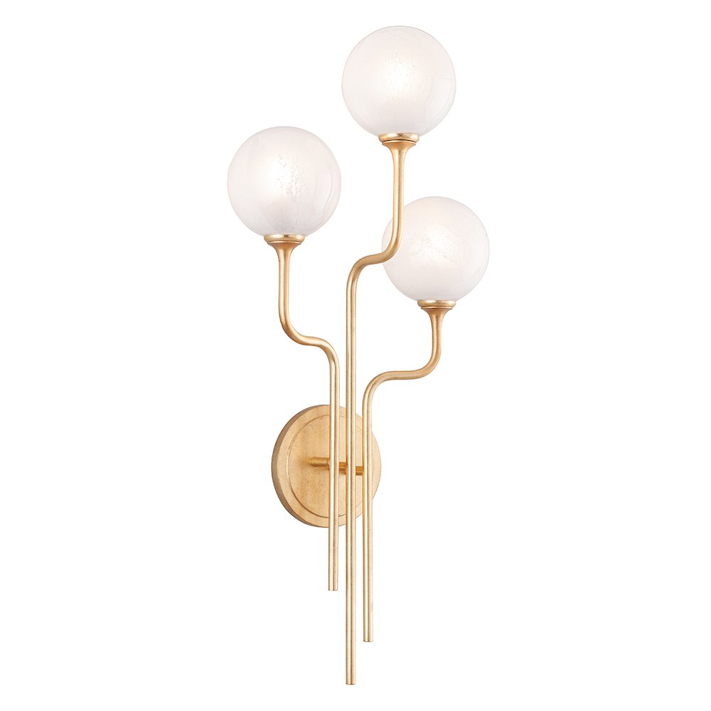 Onyx Wall Sconce, Vintage Gold Leaf