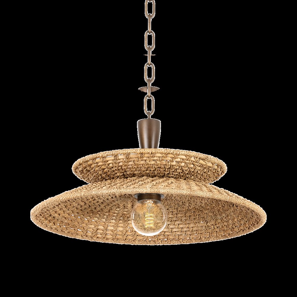 Landry Pendant, Bronze Leaf