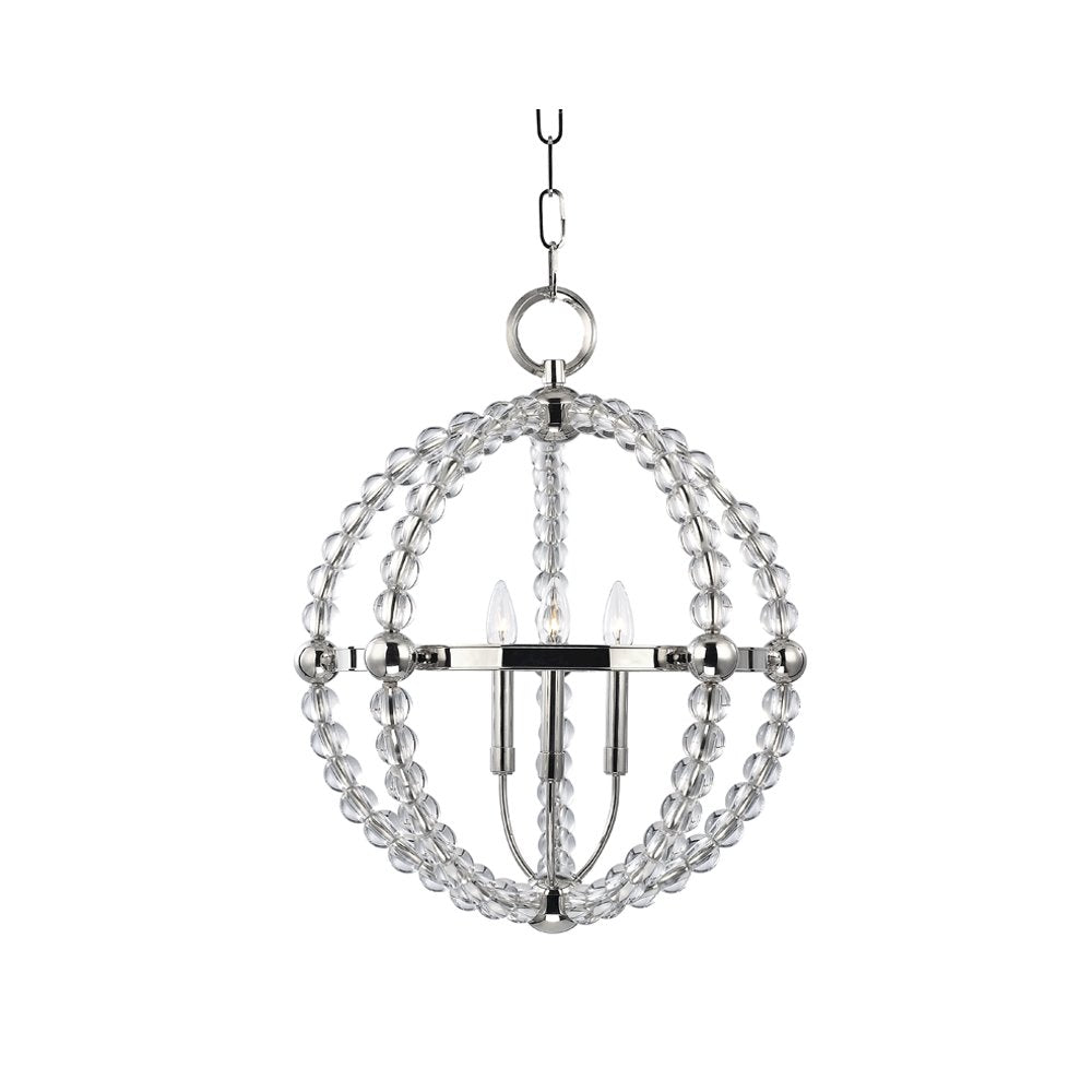 Danville Chandelier, Polished Nickel