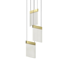 V Panels Pendant, Brass