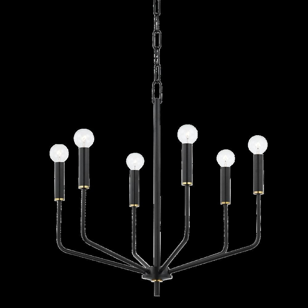 Bailey Chandelier, Aged Brass