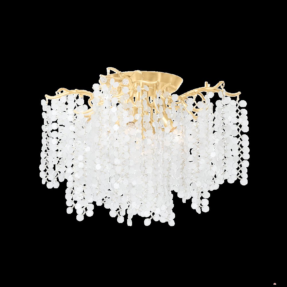 Genoa Semi Flush, Gold Leaf