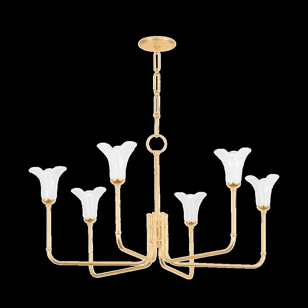 Montclair Chandelier, Vintage Gold Leaf