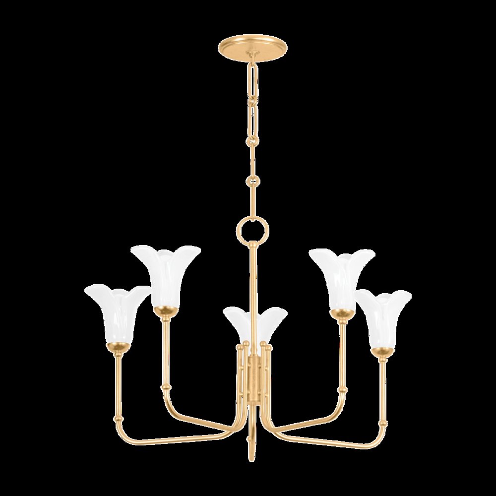 Montclair Chandelier, Vintage Gold Leaf