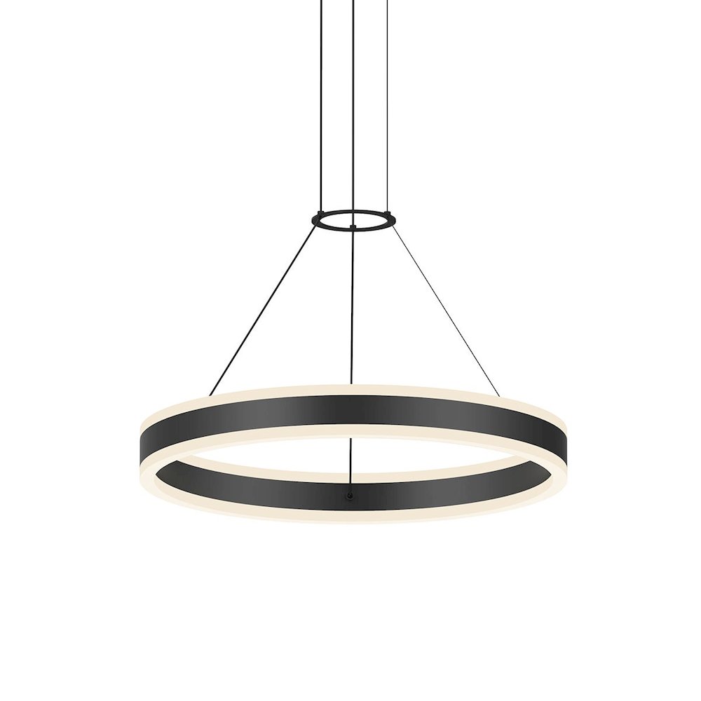Double Corona Pendant, Satin Black
