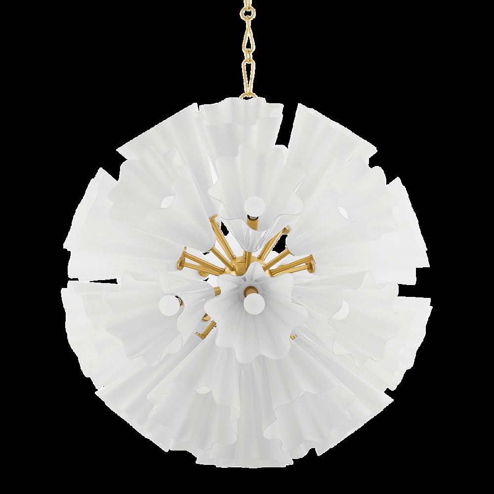 Capri Chandelier, Aged Brass