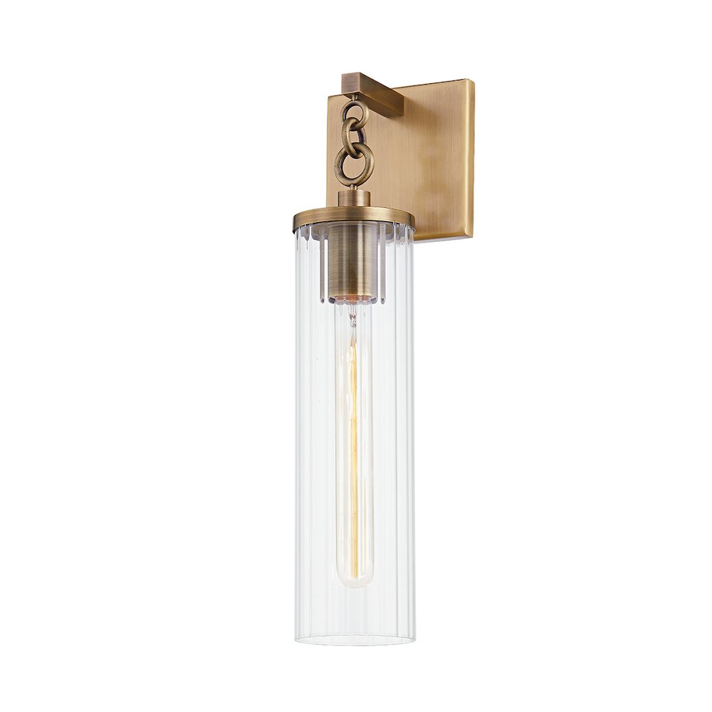 Yucca Exterior Wall Sconce, Patina Brass