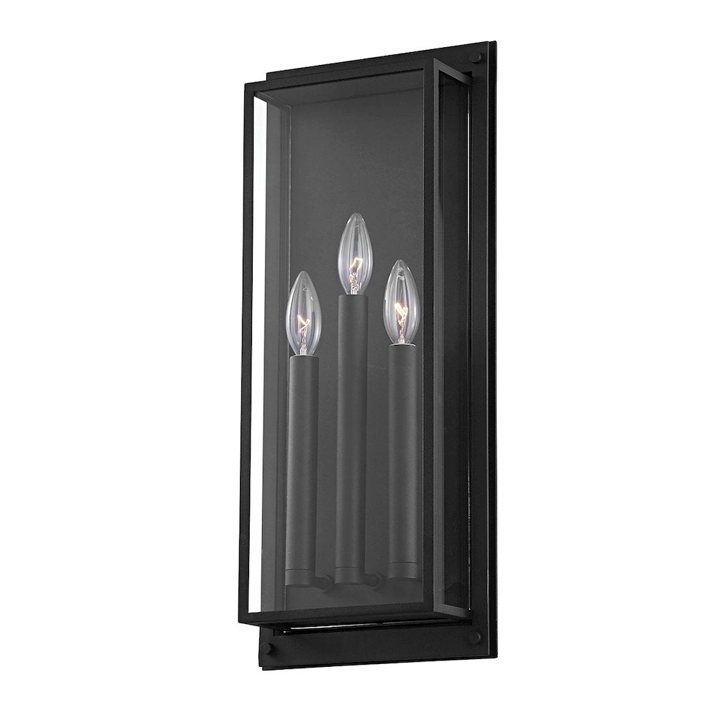 Winslow Exterior Wall Sconce, Texture Black