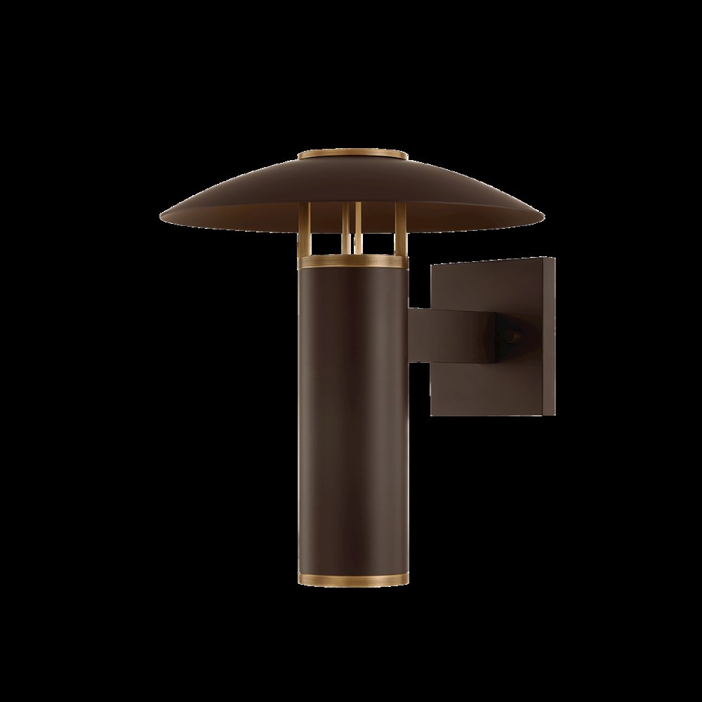 Birk Exterior Wall Sconce, Patina Brass