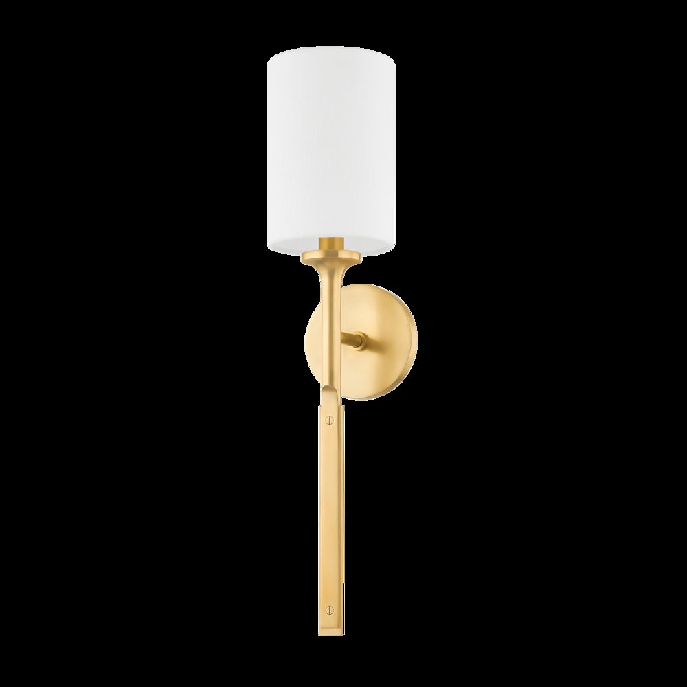 Brewster Wall Sconce, Aged Brass