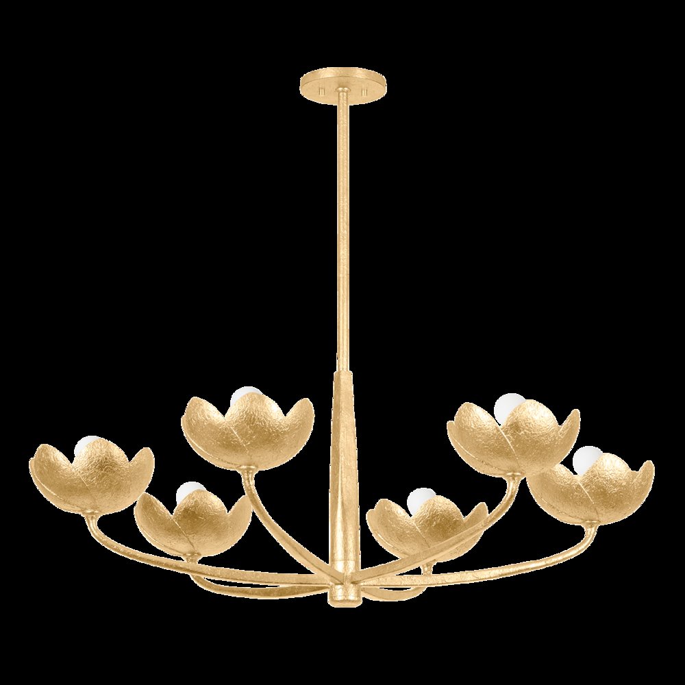 Arcata Chandelier, Vintage Gold Leaf