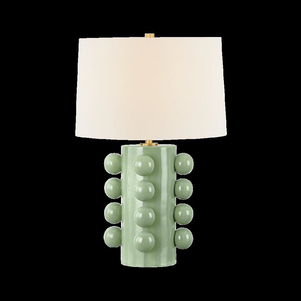 Roselle Table Lamp, Aged Brass