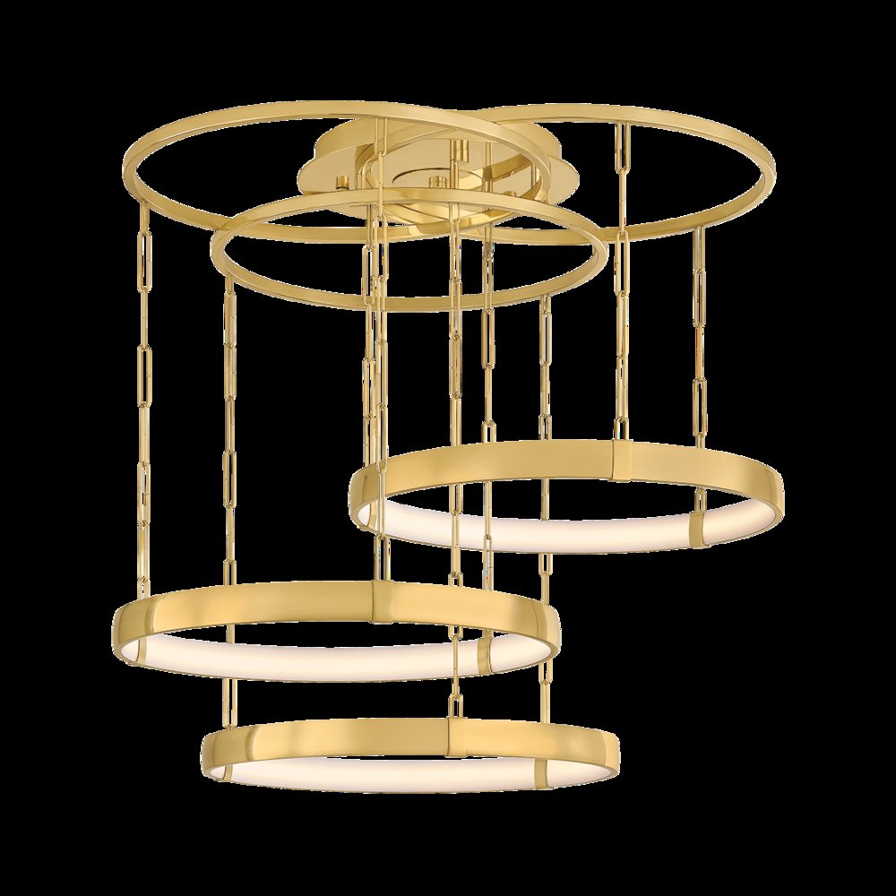 Chiasso Chandelier, Vintage Polished Brass