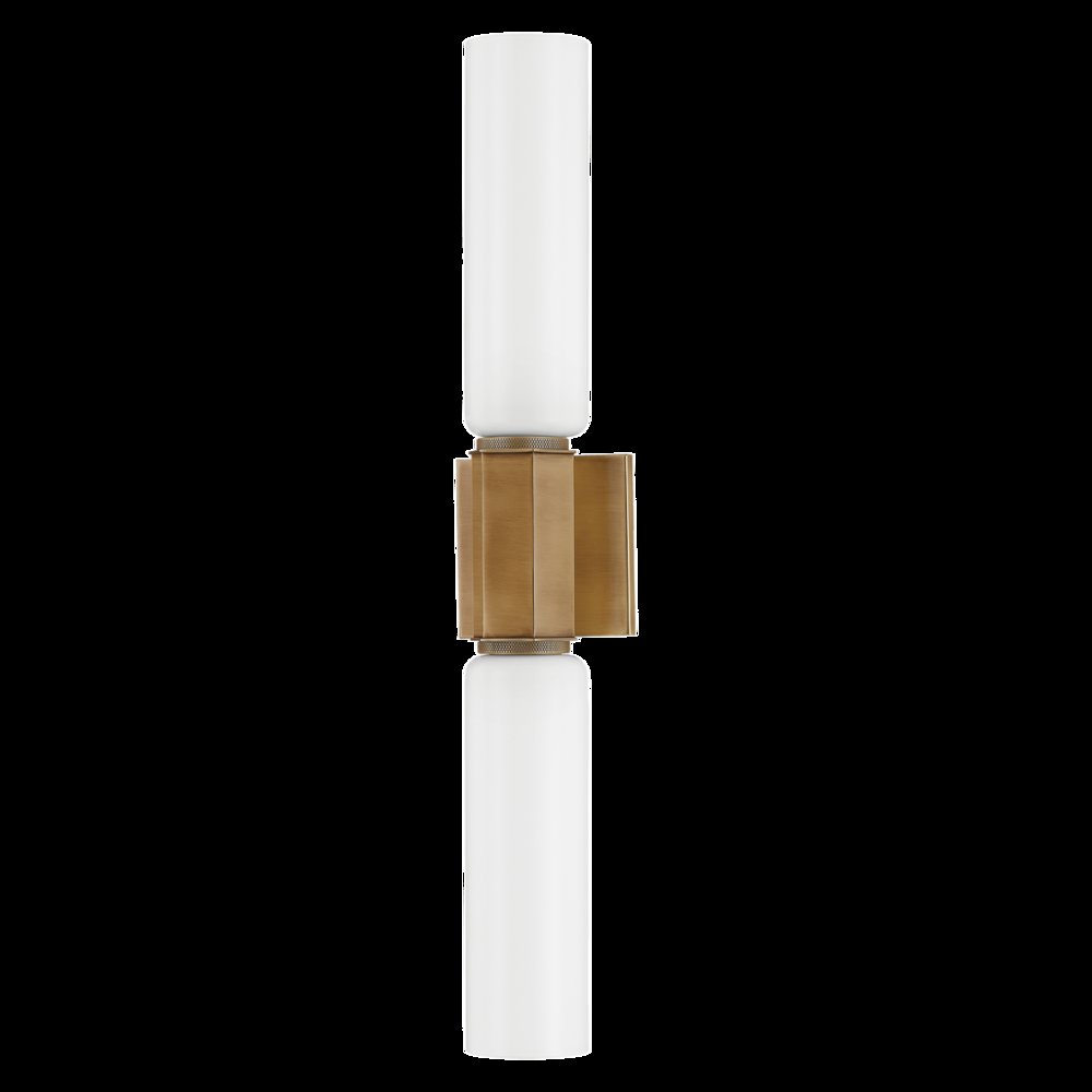 Yarrow Wall Sconce, Patina Brass