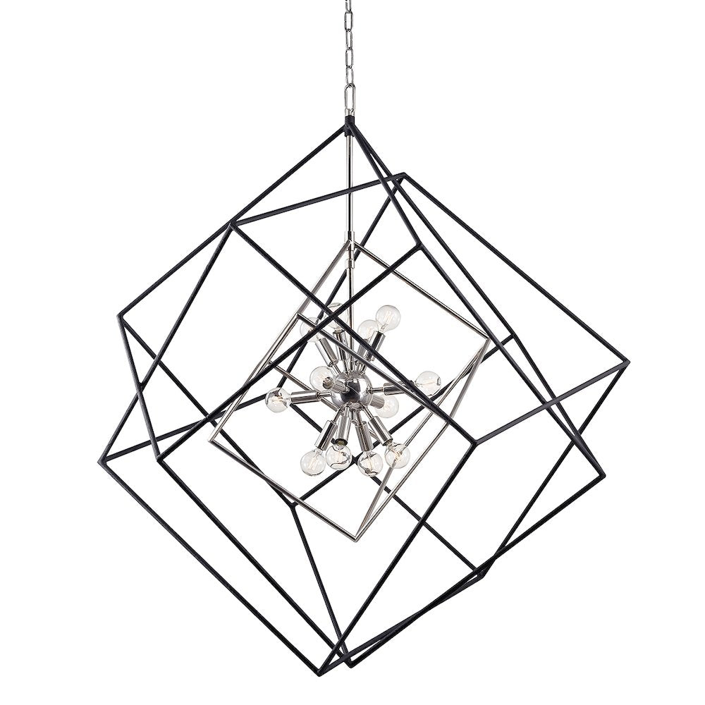 Roundout Chandelier, Polished Nickel