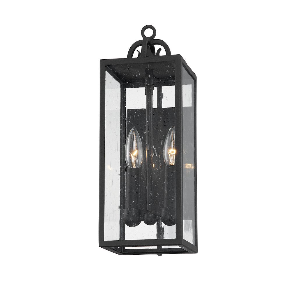 Caiden Exterior Wall Sconce, Forged Iron