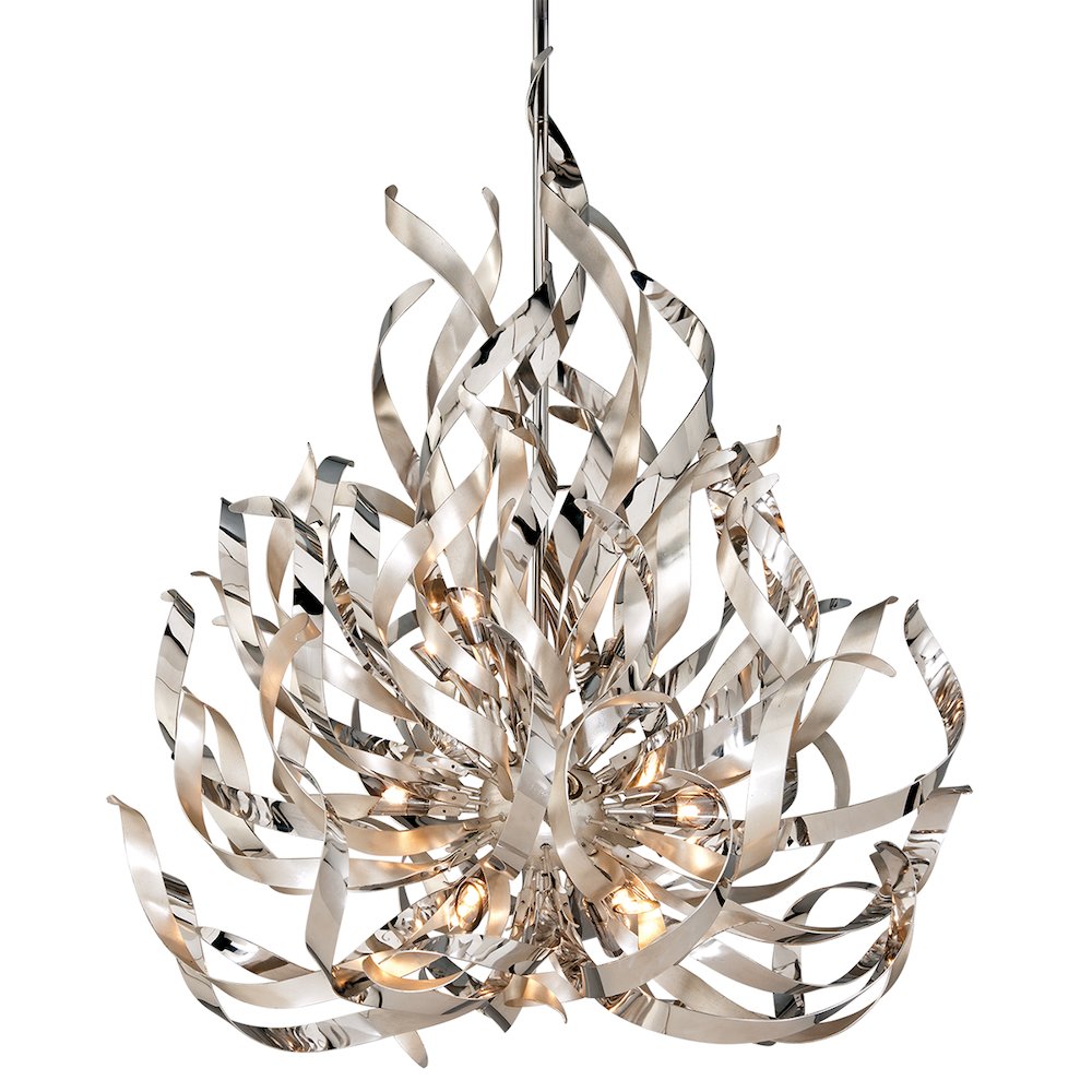 Graffiti Chandelier, Silver Leaf