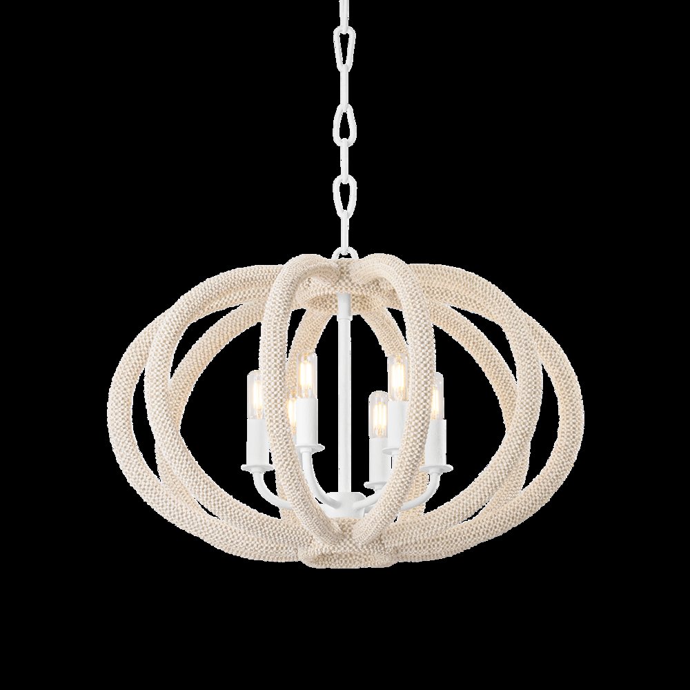 Lewiston Chandelier, White Plaster
