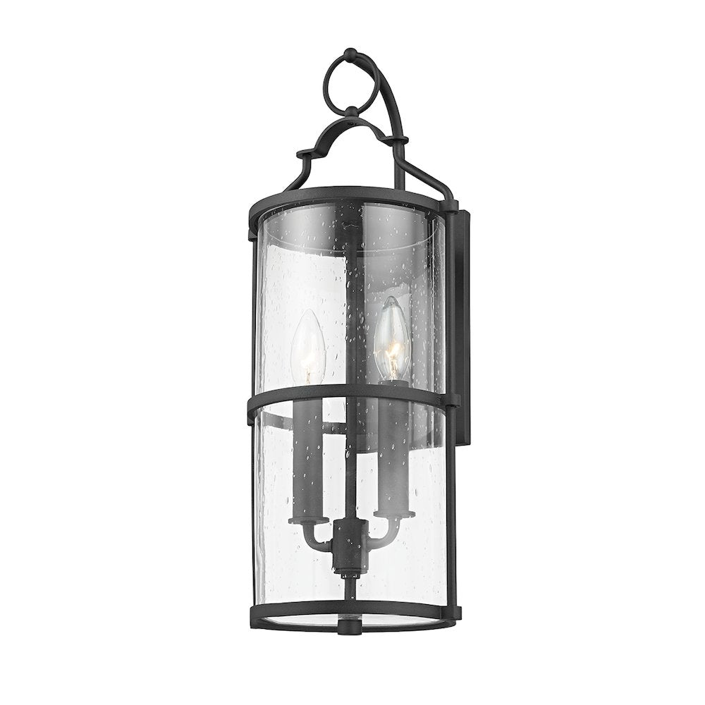 Burbank Exterior Wall Sconce, Texture Black