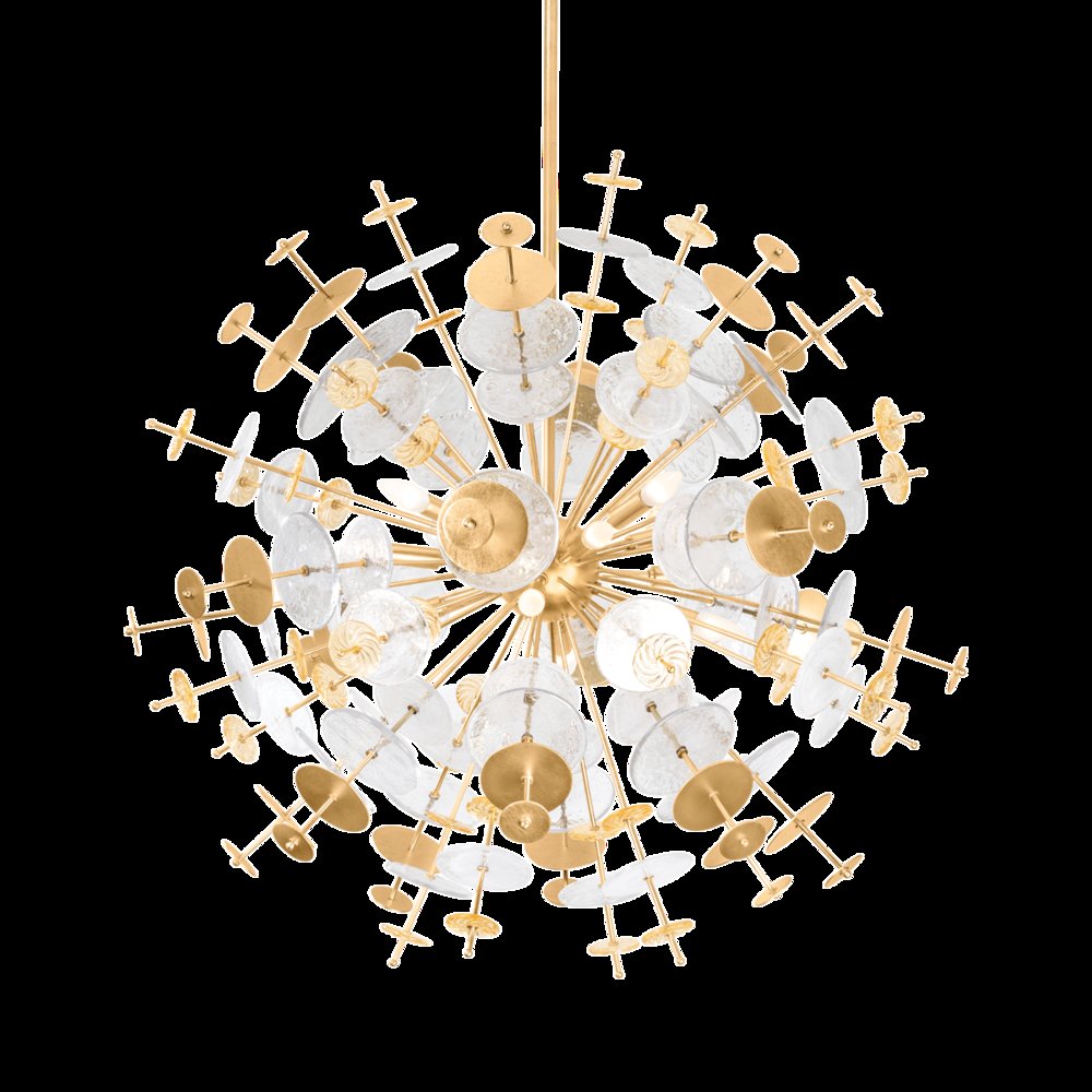 Gleason Chandelier, Vintage Gold Leaf