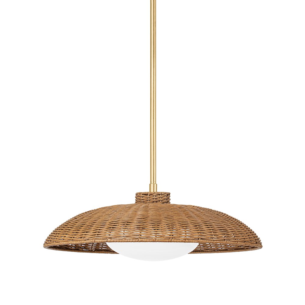 Delano Pendant, Vintage Gold Leaf