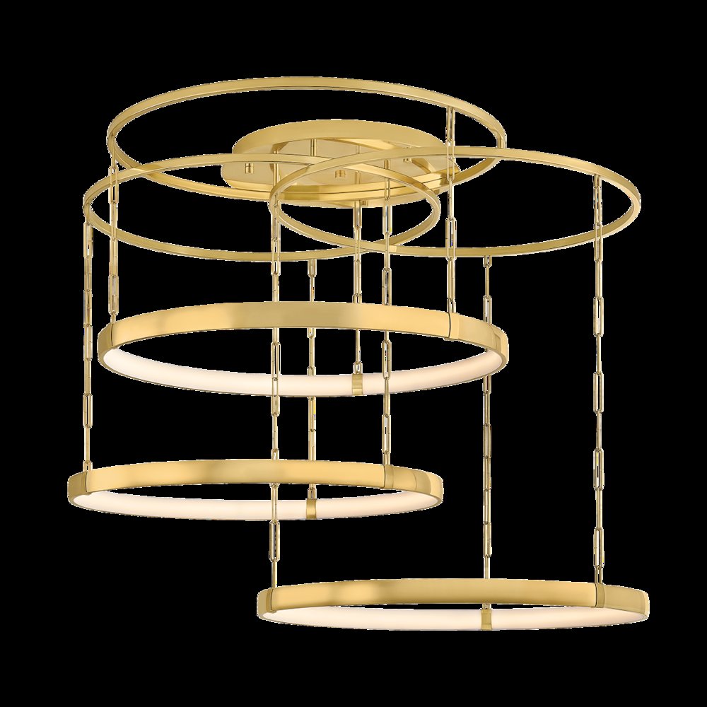 Chiasso Chandelier, Vintage Polished Brass