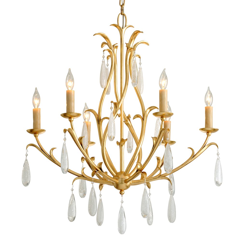 Prosecco Chandelier, Gold Leaf