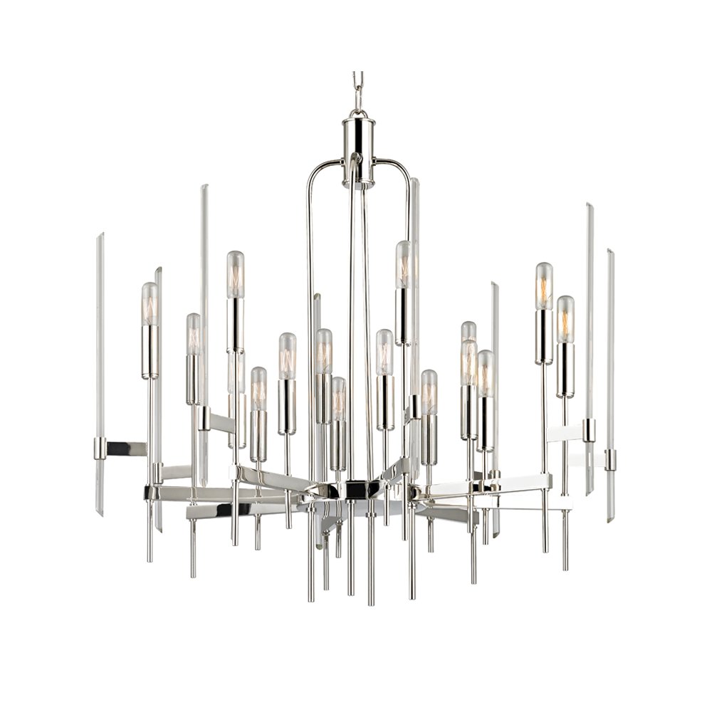 Bari Chandelier, Polished Nickel