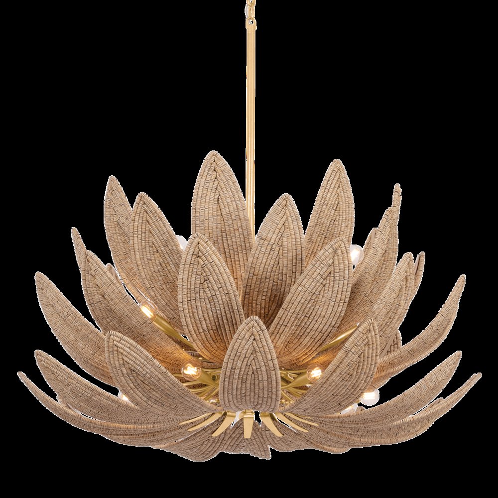 Varanasi Chandelier, Vintage Gold Leaf