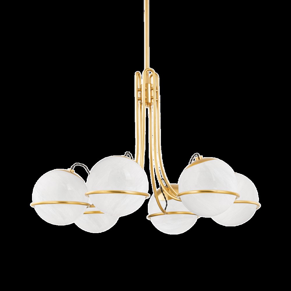 Hingham Chandelier, Aged Brass