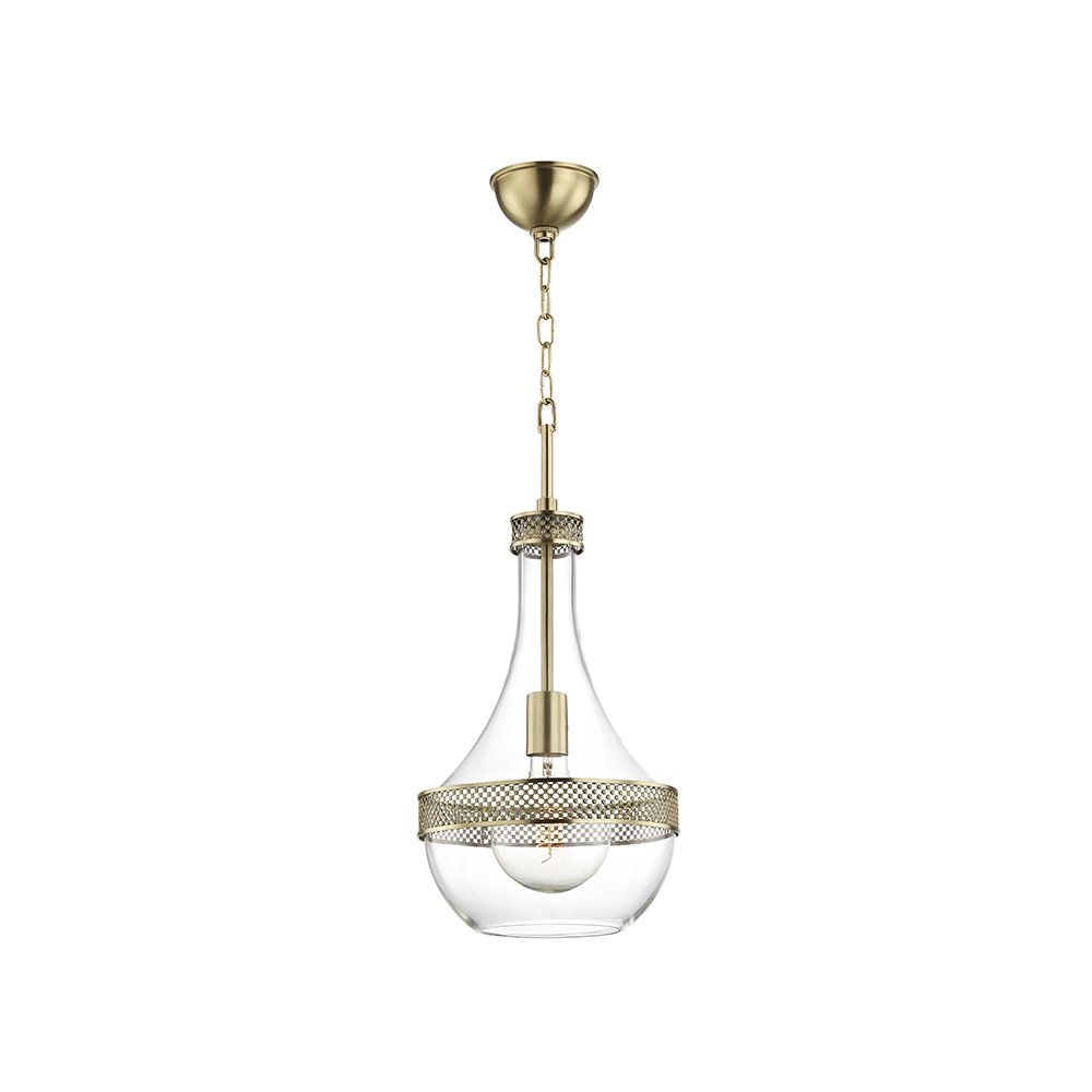 Hagen Pendant, Aged Brass