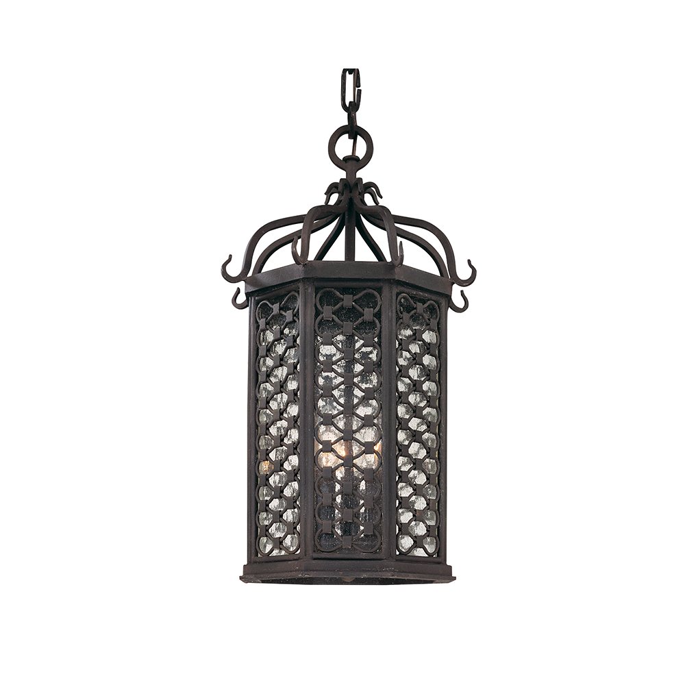 Los Olivos Exterior Lantern, Textured Iron