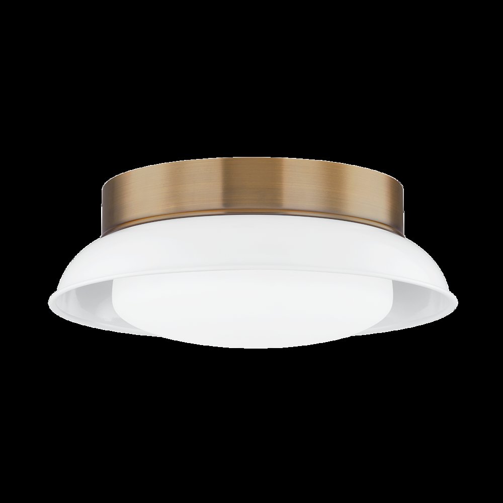 Arnie Flush Mount, Patina Brass