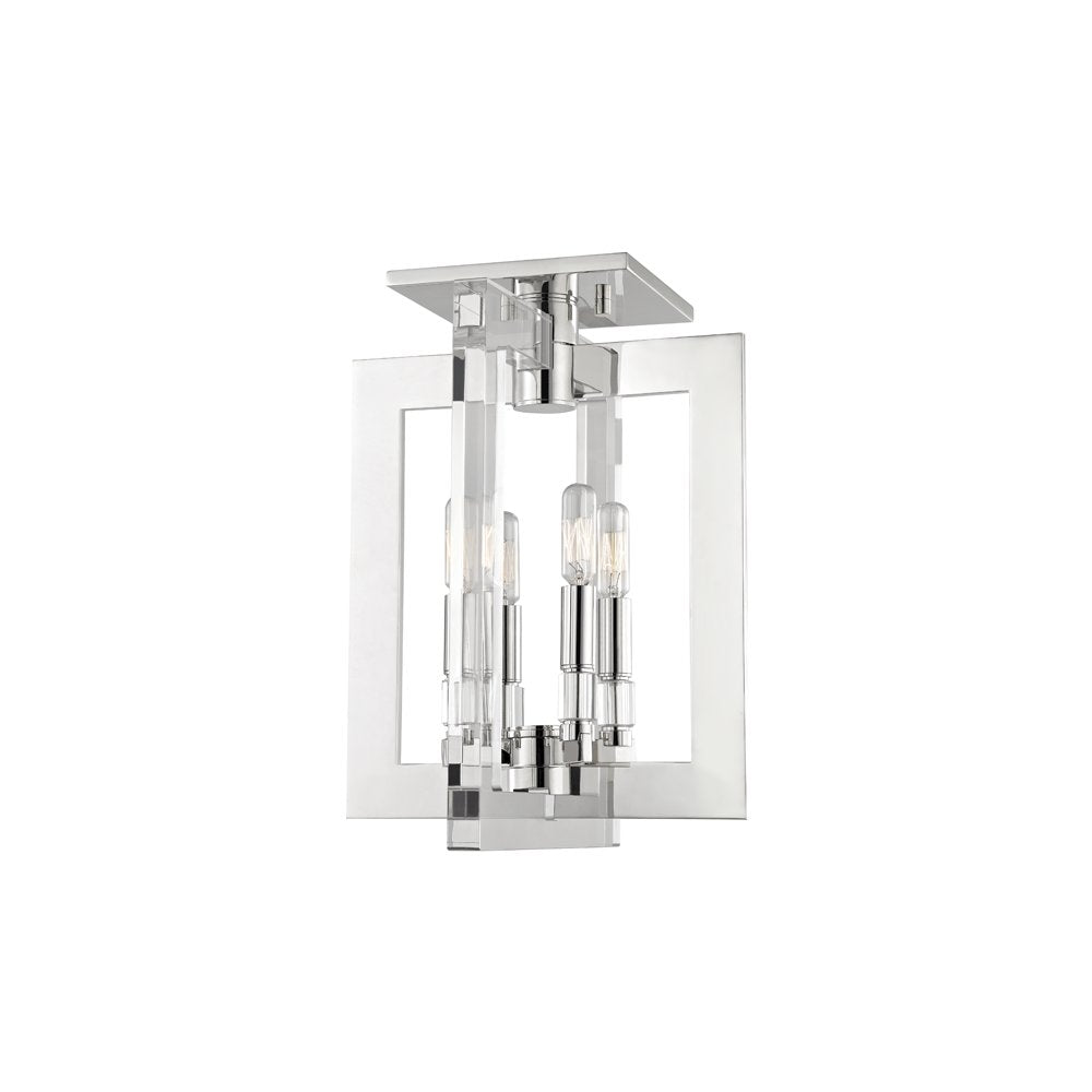 Wellington Semi Flush, Polished Nickel
