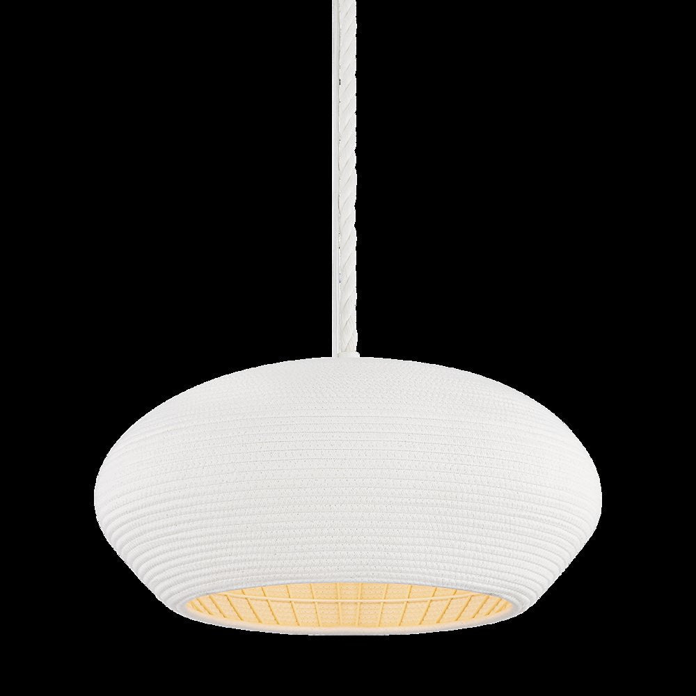 Ferndale Pendant, Gesso White
