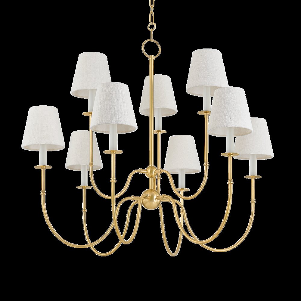 Amina Chandelier, Aged Brass