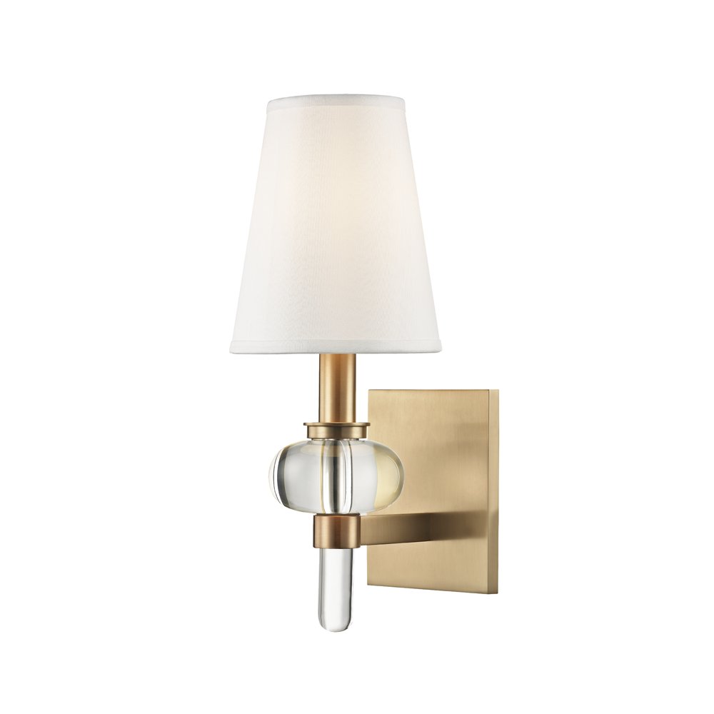 Luna Wall Sconce, Aged Brass