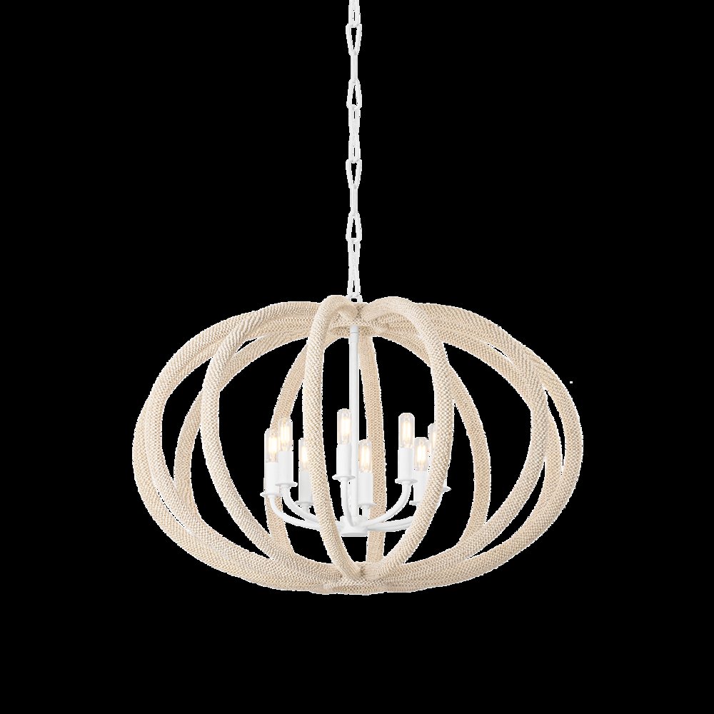 Lewiston Chandelier, White Plaster