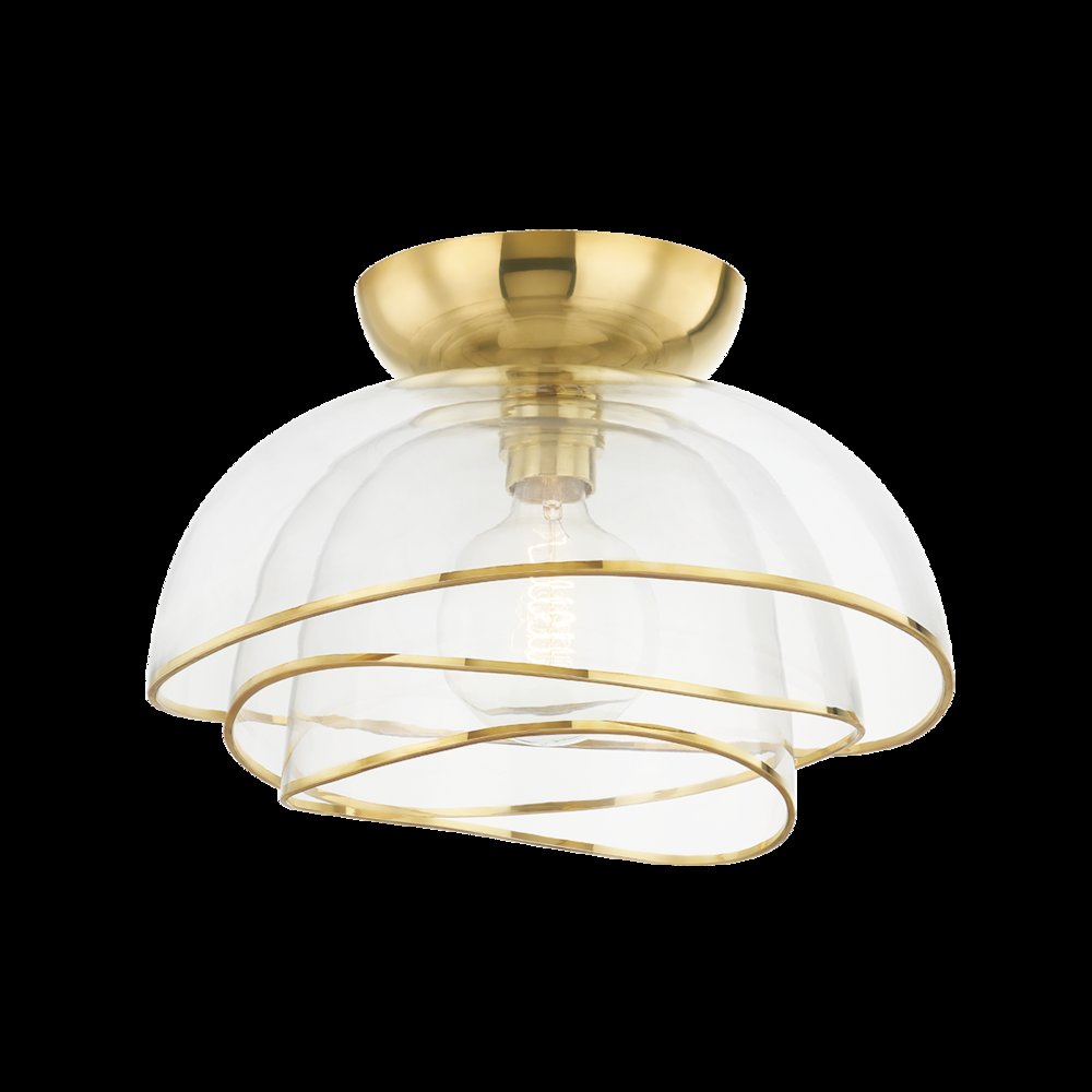 Esme Flush Mount, Vintage Polished Brass