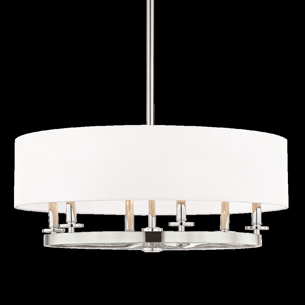 Durham Chandelier, Polished Nickel