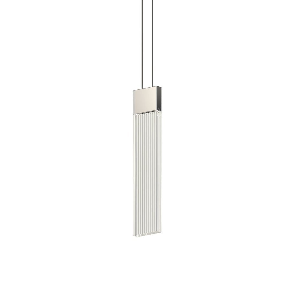 V Panels Pendant, Polished Chrome