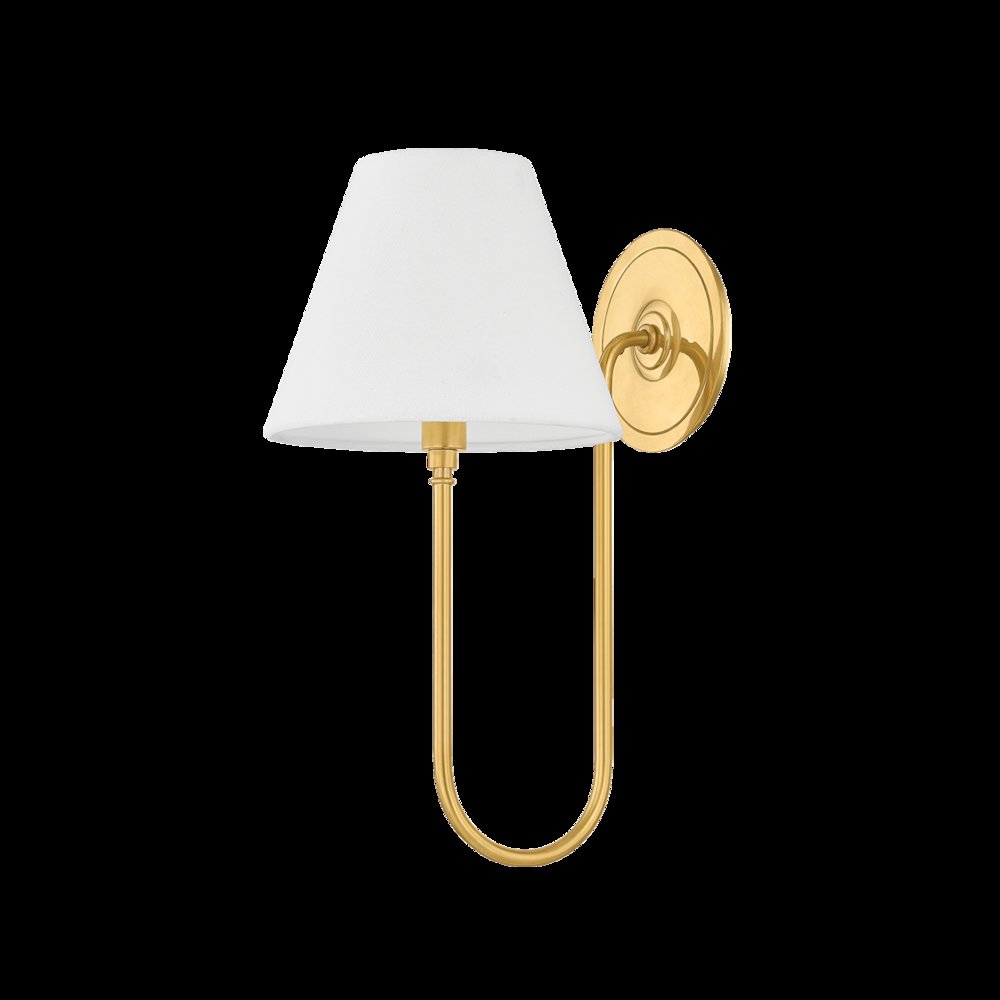 Hawthorne Wall Sconce, Aged Brass