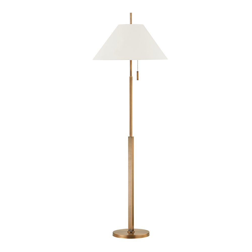 Clic Floor Lamp, Patina Brass