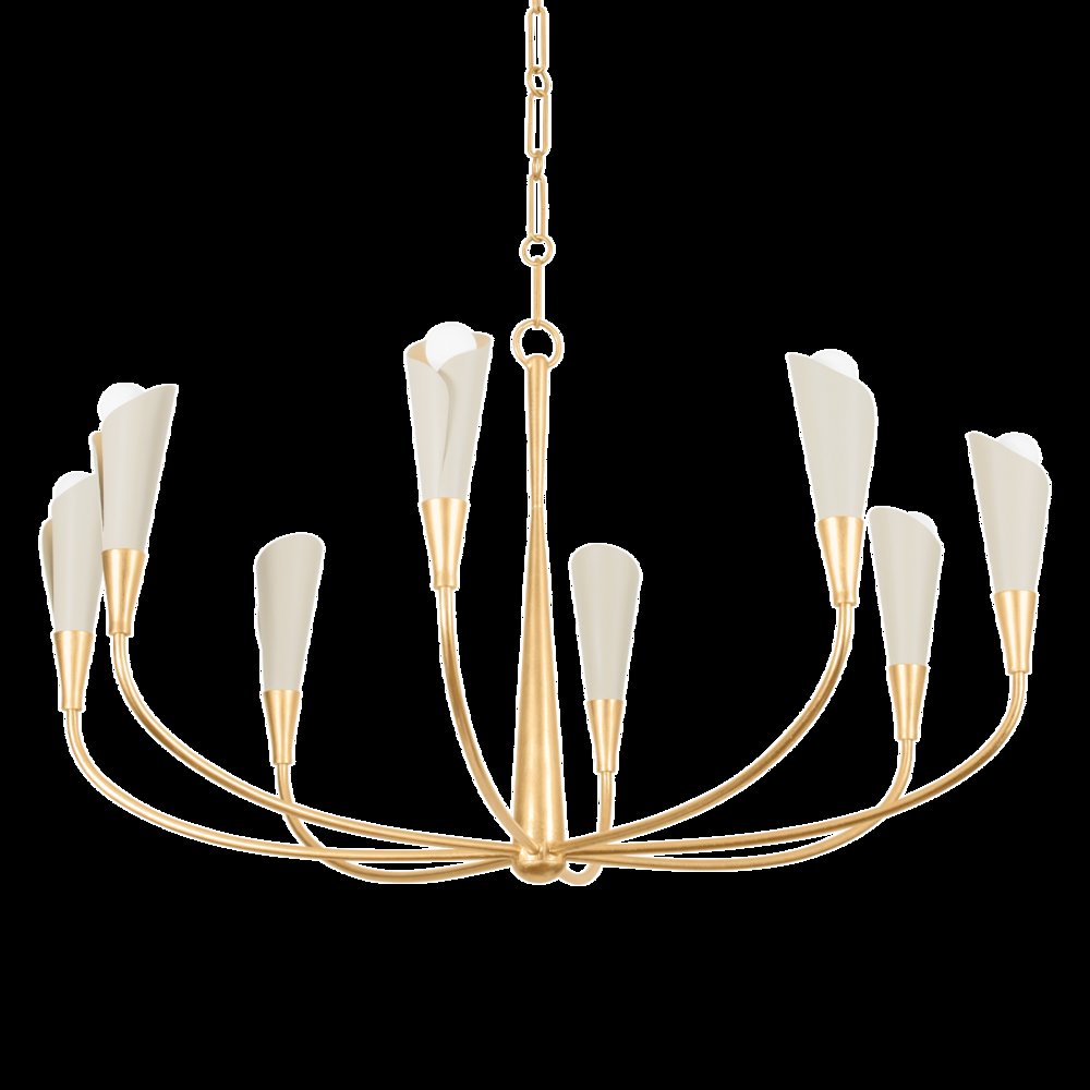 Montrose Chandelier, Vintage Gold Leaf