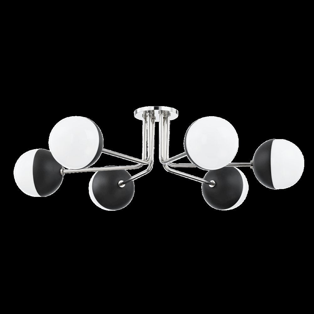 Renee Semi Flush, Polished Nickel